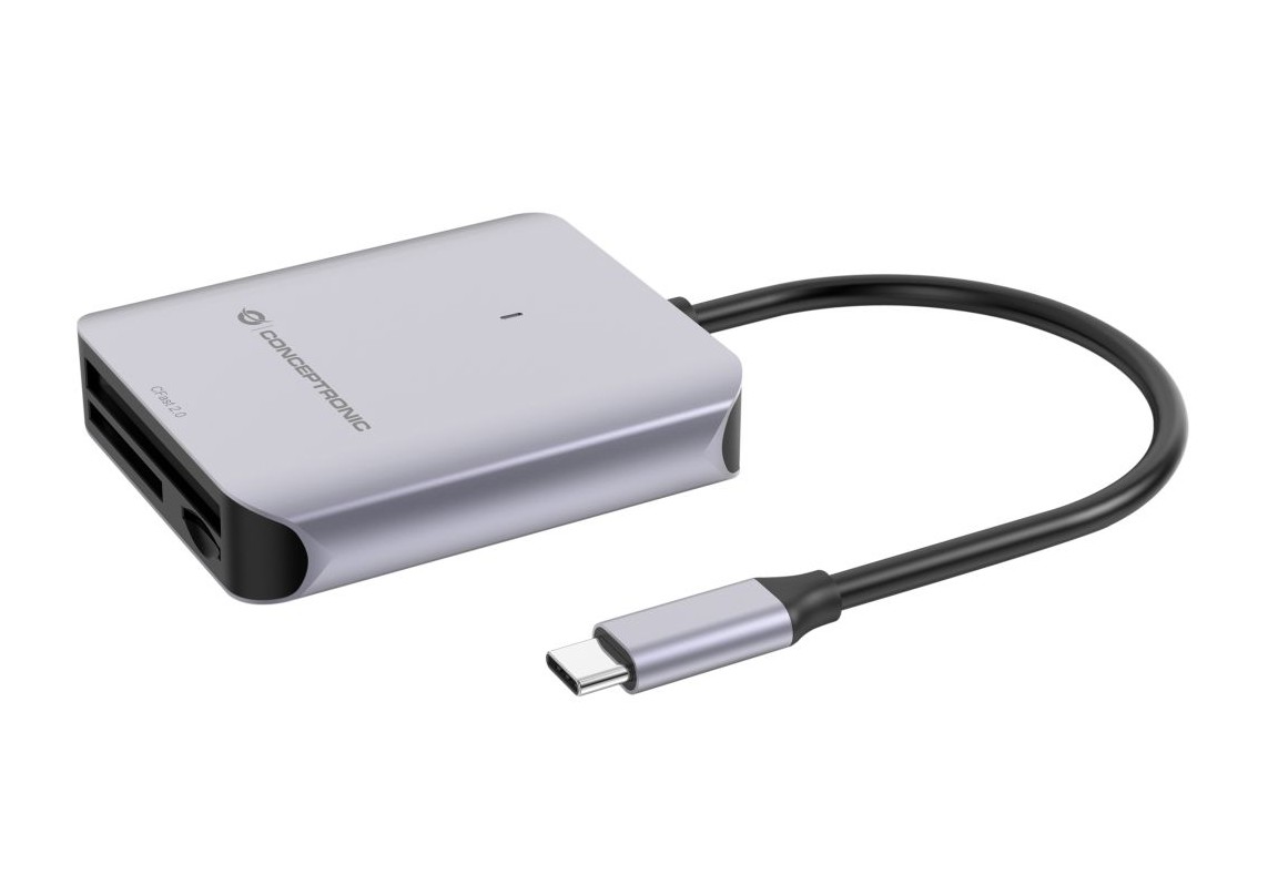 Leitor de cartões USB-C 3 em 1 CONCEPTRONIC BIAN09G