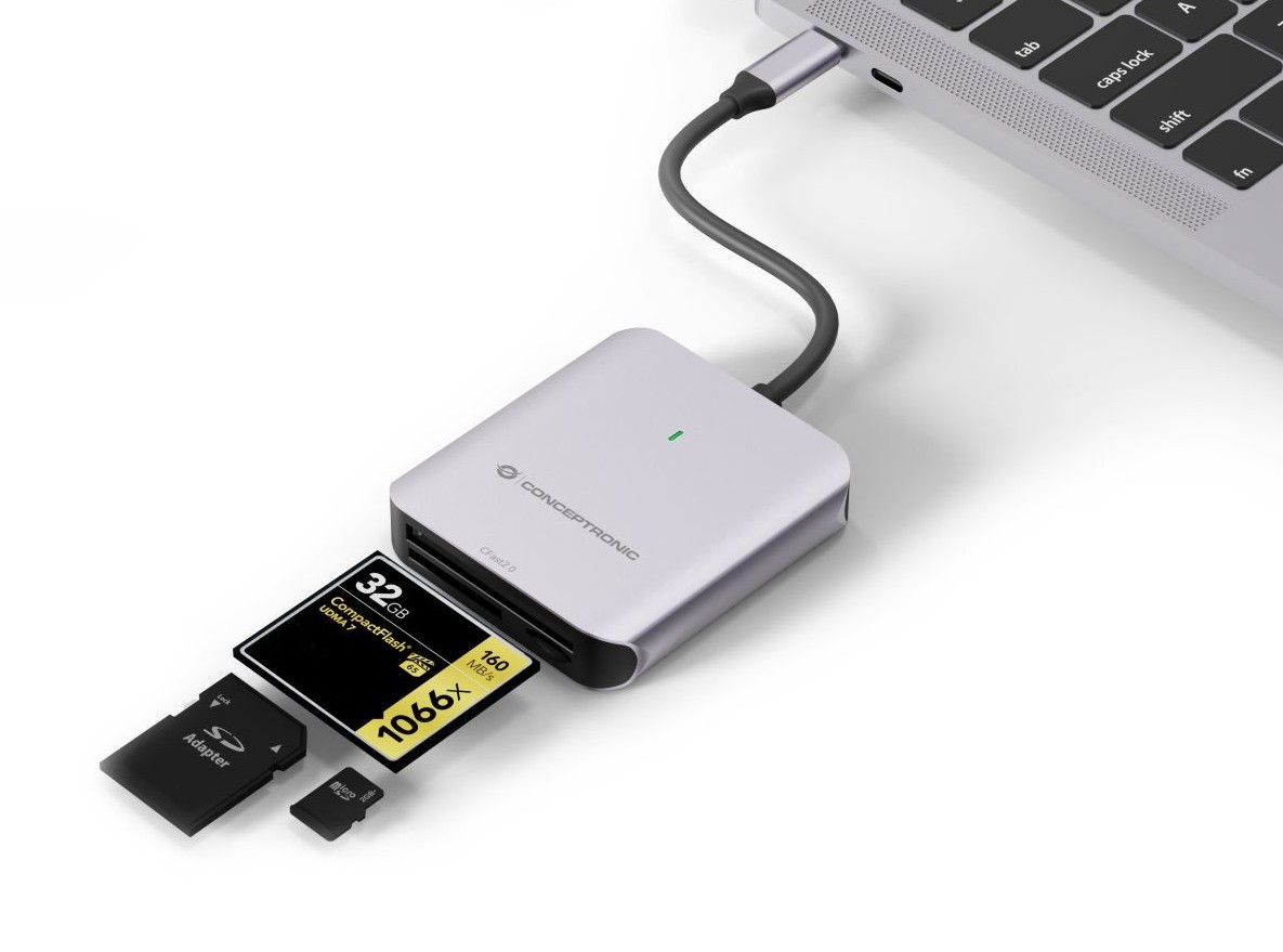 Leitor de cartões USB-C 3 em 1 CONCEPTRONIC BIAN09G