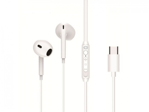 Auriculares USB-C Conceptronic Branco com Microfone - BRENDAN02W