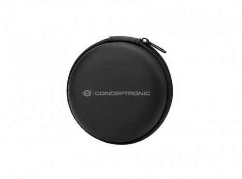 Auriculares Intra-Auriculares Conceptronic BRENDAN04B – USB-C, Microfone Integrado, Controlo no Cabo, 1,2 m, Preto