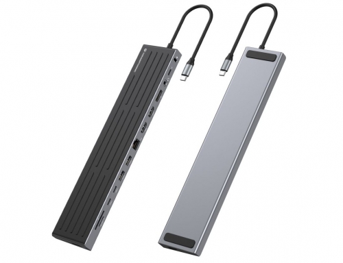 Estação de acoplamento Conceptronic DONN32B 14 em 1 USB-C