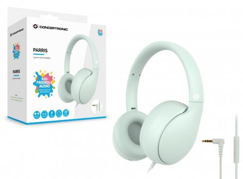 Auscultadores infantil Conceptronic PARRIS04GT de 3,5 mm com cabo