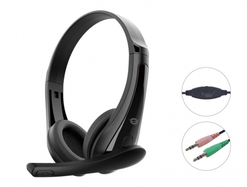 AUSCULTADORES CONCEPTRONIC POLONA06B3T STEREO 3.5MM HEADSET, D