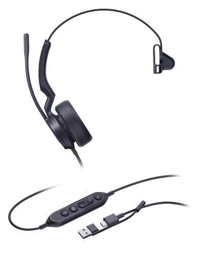 Yealink UH44 Mono UC USB-C/A Headset |