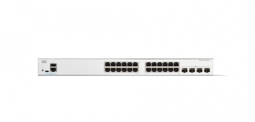 Cisco Catalyst 1200-24T-4X - Interruptor - L3 - inteligente - 24 x 10/100/1000 + 4 x 10Gb Ethernet SFP+ - montável em trilho