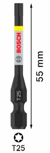 BOSCH - Ponta PRO Torx Impact T25 55mm 2un | 2608522531