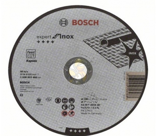 Discos de Corte direito p/ Inox 180x1,6x22.23 mm BOSCH 2608603406