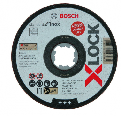 BOSCH - Disco Abrasivo de Corte Pro Stainless Steel & Metal X-Lock | 2608619363