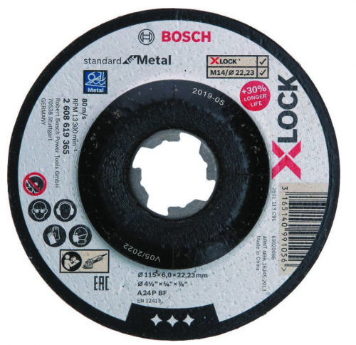 BOSCH - Disco de Rebarbar PRO Metal X-Lock 115mm | 2608619365