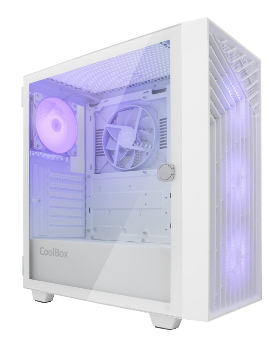 Caixa para PC Gaming GA300 Grid Line Branco COOLBOX COO-CHA-GA300W-0