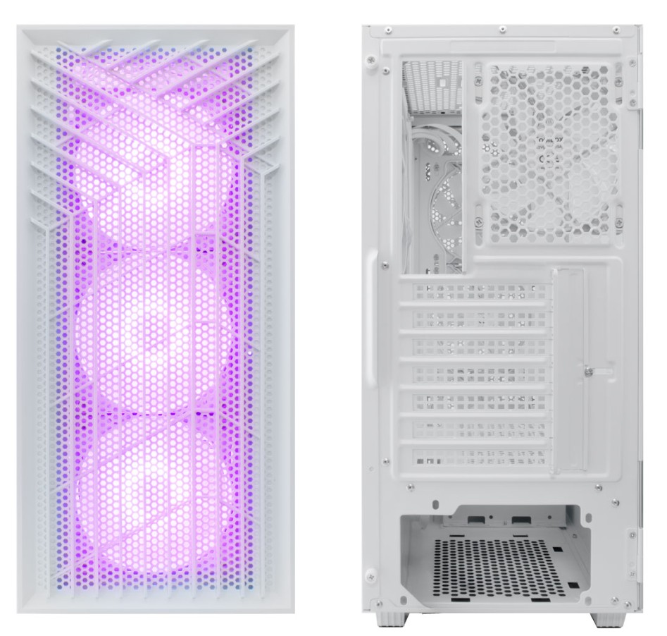 Caixa para PC Gaming GA300 Grid Line Branco COOLBOX COO-CHA-GA300W-0