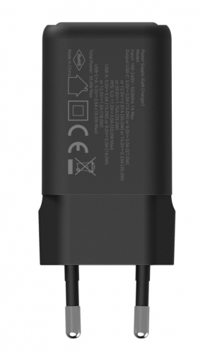 Carregador USB de 35 W com tecnologia GaN preto COOLBOX COO-CUP-35CA-B