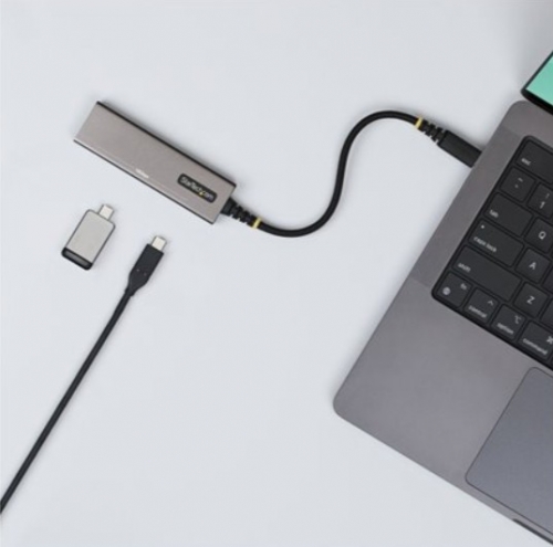 Hub USB-C StarTech.com 309B-USBC-HUB — 4 Portas USB-C, 10 Gbps, Power Delivery 100 W, Space Gray