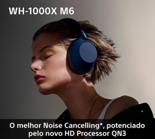 Auscultadores Noise Cancelling Bluetooth Sony WH-1000XM6L Azul Midnight , WH1000XM6L.CE7