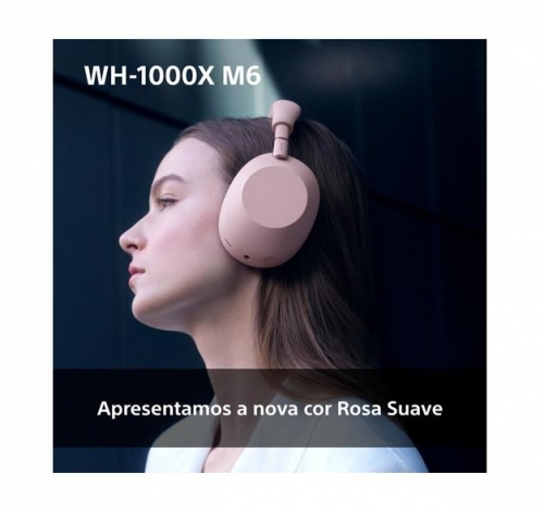 Auscultadores Noise Cancelling Bluetooth Sony WH-1000XM6P Rosa Areia , WH1000XM6P.CE7
