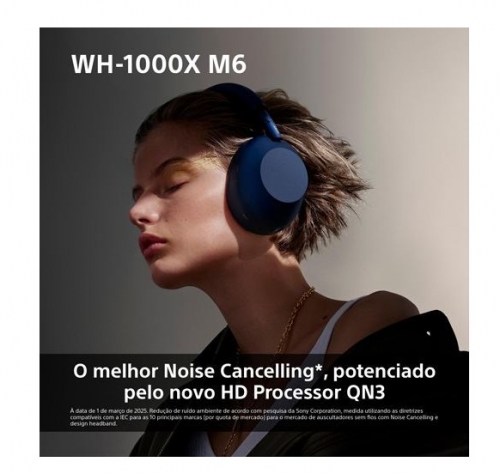 Auscultadores Noise Cancelling Bluetooth Sony WH-1000XM6P Rosa Areia , WH1000XM6P.CE7