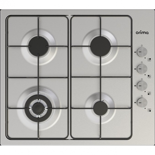 Placa a gás ORIMA ORP-62-TXI-GN - 4 queimadores, inox, GN, c/ ignição automática