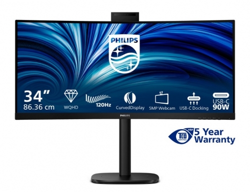 Monitor LED curvo 34" Philips 34B2U3600CH HDR10 4 ms