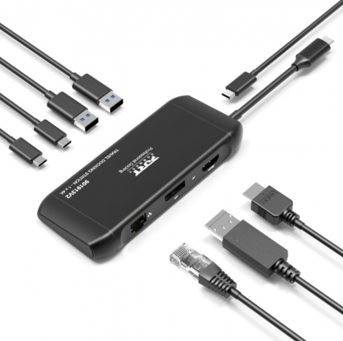 Estação de acoplamento móvel 1 x 4K USB-C 7 dispositivos 100W Port Designs 901913-V2