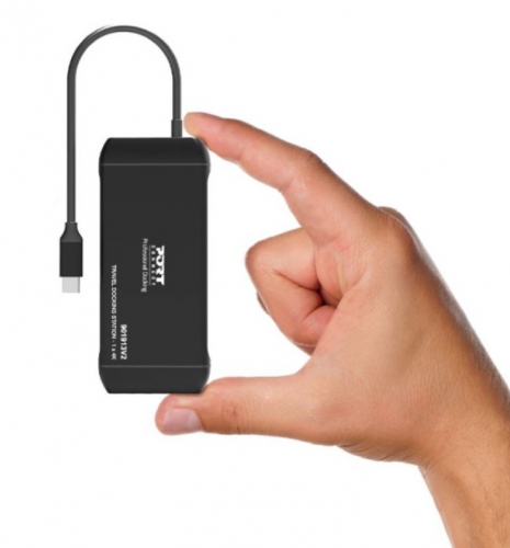 Estação de acoplamento móvel 1 x 4K USB-C 7 dispositivos 100W Port Designs 901913-V2