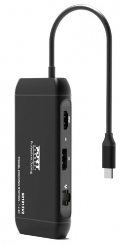 Estação de acoplamento móvel 1 x 4K USB-C 7 dispositivos 100W Port Designs 901913-V2