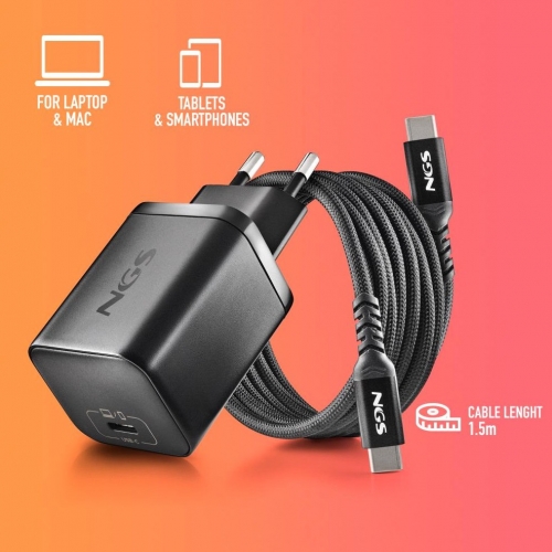 Carregador 65W + Cabo USB-C + 4 Conectores NGS BUD65W-AC
