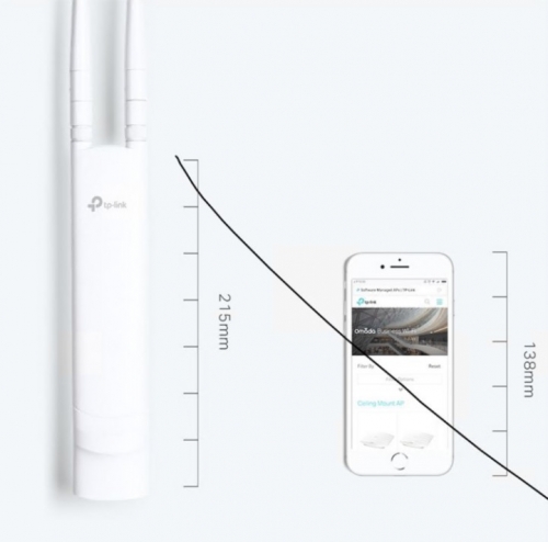 Ponto de Acesso TP-Link EAP110-Outdoor - Wi-Fi Exterior N300, 2,4 GHz, 300 Mbps, IP65, PoE Passivo