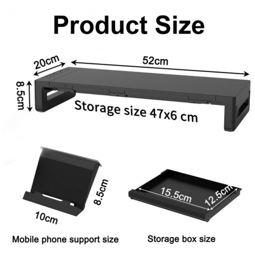 Suporte Ergonómico para Monitor EQUIP 650883 com Hub USB Integrado