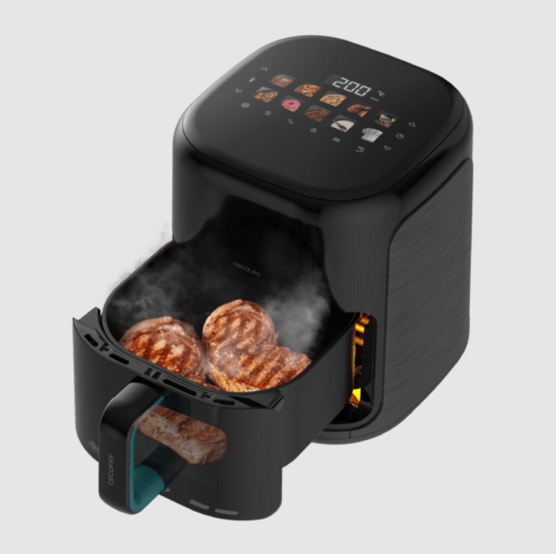 Fritadeira Sem Óleo Cecotec Cecofry&Grill Smokin'Prime 4000, 4 L, 1900 W, 10 Programas, Grelhador e Função de Fumagem