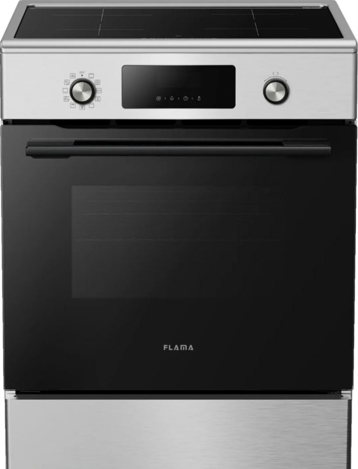 Fogão Elétrico de Indução FLAMA 8463FL – 4 Zonas, 60 cm, Inox