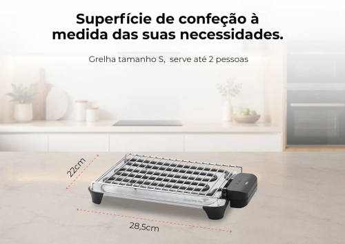 Grelhador Elétrico FLAMA HeatPro S 4222FL de Resistência 2000W