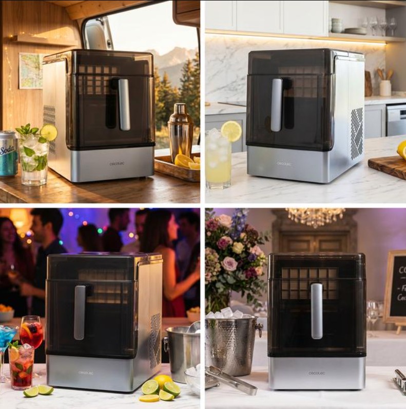 Máquina de Fazer Gelo Cecotec Chillin' Ice 2300, 23 kg/24 h, Depósito de Água 2 L, Capacidade de Gelo 1,8 kg, 250 W