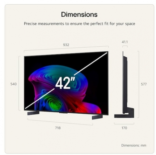 Smart TV 42" LG OLED42C6ELB evo AI C6 4K 2026
