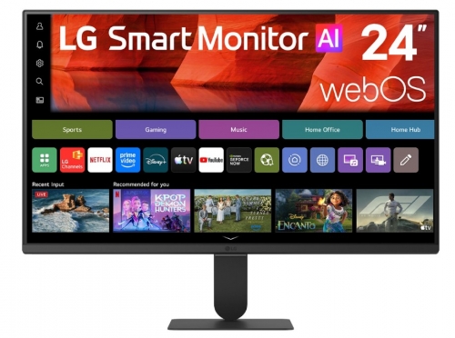 Monitor Smart LG 24U511SB-B – 24" IPS FHD, 120 Hz, webOS, HDMI, USB e Colunas