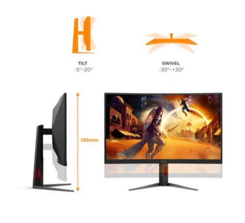 Monitor Gaming AOC CQ27G4Z2 - 27" QHD Curvo Fast VA, 260 Hz, 1 ms, DisplayHDR 400, Adaptive-Sync