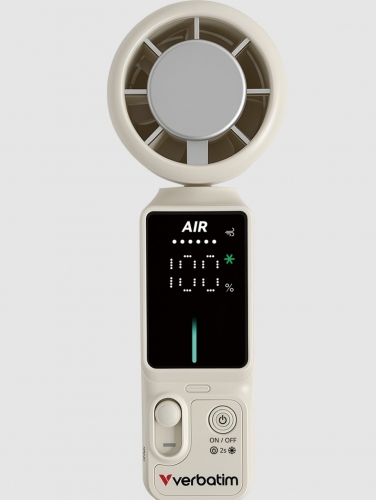 Ventoinha Portátil de Mão Verbatim Cool ’n’ Go Ice Touch Pro 32348 — White/Silver, USB-C, 3000 mAh