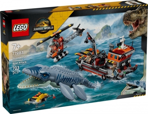 LEGO® Jurassic World™ Ataque ao Barco do Mosassauro (77983) – Aventura Pré-Histórica em Alto Mar