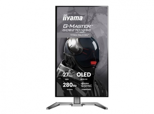Monitor OLED gaming 27" iiyama G-MASTER Titan Falcon GOB2701QSC-B1 QHD @ 280 Hz HDMI, DisplayPort preto
