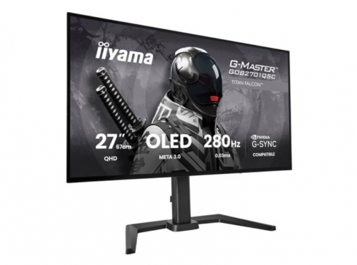 Monitor OLED gaming 27" iiyama G-MASTER Titan Falcon GOB2701QSC-B1 QHD @ 280 Hz HDMI, DisplayPort preto