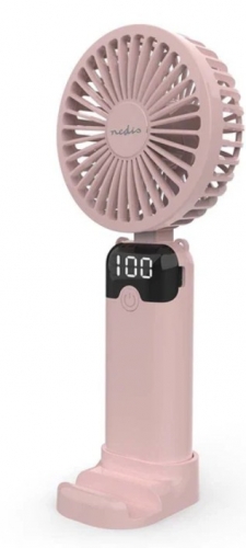 Ventoinha de mão Portátil Recarregável Nedis FNHH3PK – 5000 mAh, 6 Velocidades, Rosa (PACK 6) - FNHH3BOX3