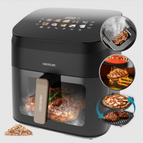 Fritadeira Sem Óleo Cecotec Cecofry&Grill Smokin' 8500 — 8,5 L, 2200 W, Grill