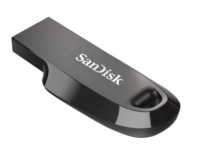 Pen drive USB 3.2 Gen 1, 32 GB, com velocidade de leitura até 100 MB/s, compacto e com argola integrada para transporte, preto. – SanDisk SDCZ550-032G-G46