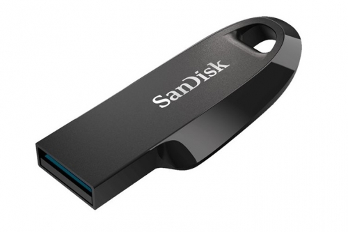 Pen drive USB 3.2 Gen 1, 32 GB, com velocidade de leitura até 100 MB/s, compacto e com argola integrada para transporte, preto. – SanDisk SDCZ550-032G-G46