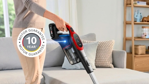 Aspirador Vertical Sem Fios Bosch BBS931PET Unlimited 9 ProAnimal Vermelho