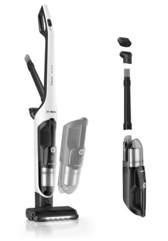 Aspirador Vertical Bosch Flexxo Série 4 BHH4WM28 – 28 V – 2 em 1 – Sem Fios – 60 Minutos – Branco
