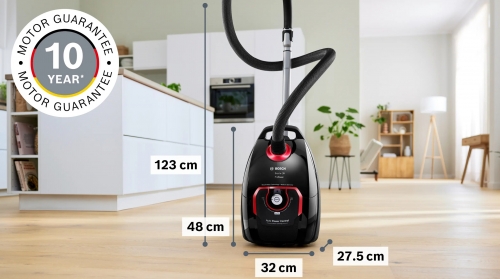 Aspirador Bosch Serie 8 ProPower 890W com Saco – Filtro HEPA – Preto – BGL8POW3A