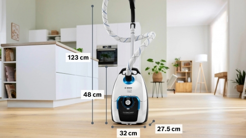 Aspirador com saco Bosch BGL8SIL1L Serie 8 ProSilence 800W