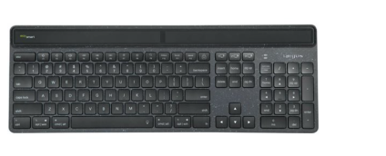 Targus EcoSmart Teclado Sem Fios Bluetooth 5.0 QWERTY Nórdico Retroiluminado com Proteção Antimicrobiana Preto , AKB868NO