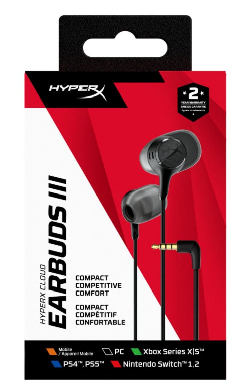 Auriculares HP HyperX Cloud Earbuds III - Preto . BN7R9AA