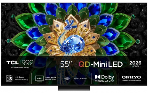 Smart TV TCL 55A400U – 55" 4K UHD QD-Mini LED, Google TV, Art for Life